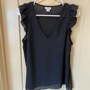 J Crew Mercantile black sheer tank size 8